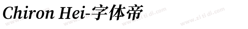 Chiron Hei字体转换